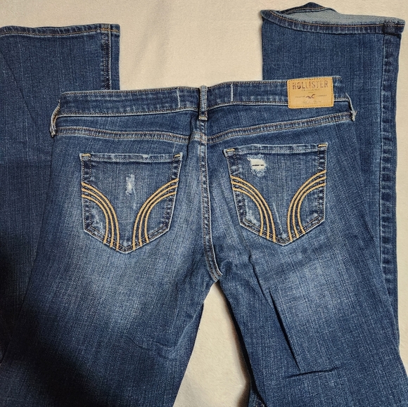 Hollister Dark Blue Straight Leg Jeans - Picture 9 of 10